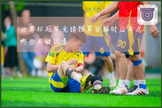 世界杯冠军竞猜预算安排时应考虑哪些关键因素