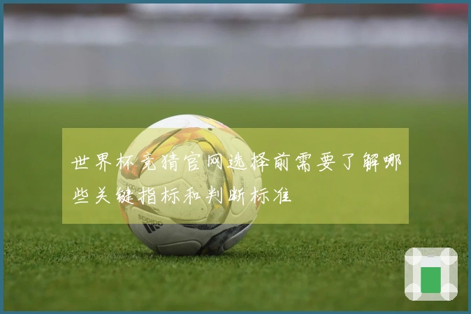 世界杯竞猜官网选择前需要了解哪些关键指标和判断标准