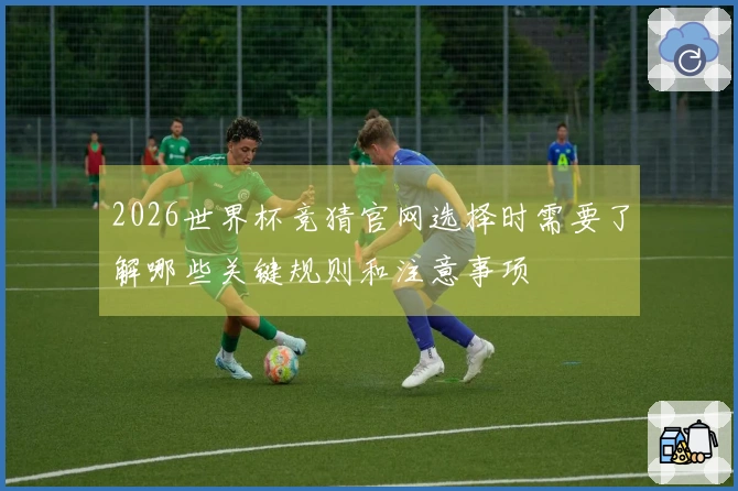 2026世界杯竞猜官网选择时需要了解哪些关键规则和注意事项